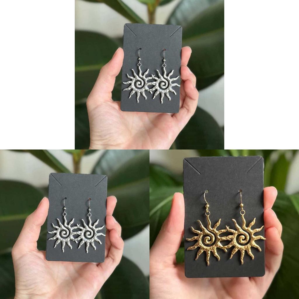 Bohemian Sun Stainless Steel Geometric Earrings For Women