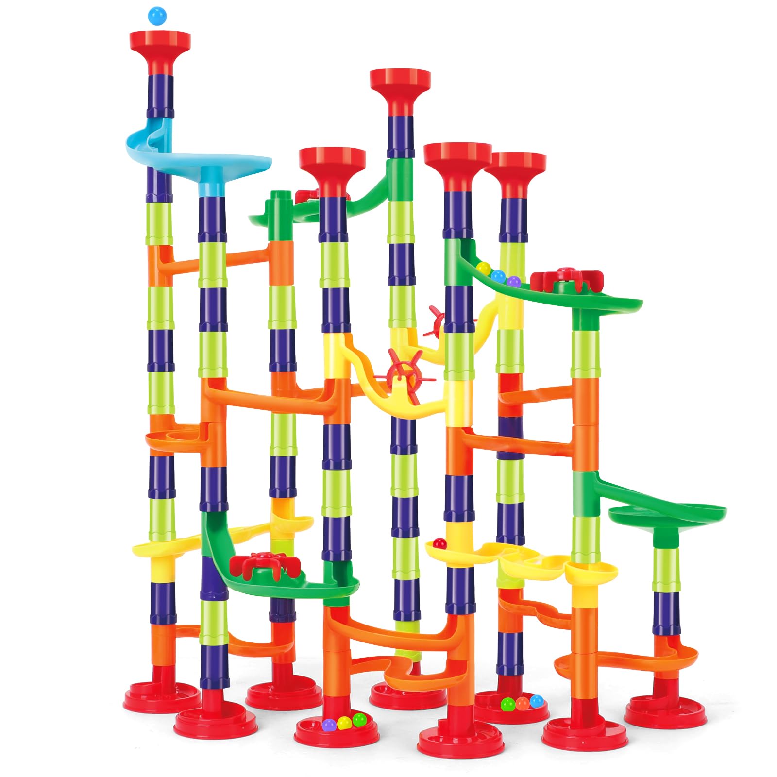 

123 шт. Подставка для бусин Игрушка для катания шариков Игрушка-наклон Игрушка для строительства из шариков Набор петель Блоки Сделай сам Детская игрушка 3D-пазл Игра в помещении Подарок на день рождения Рождество