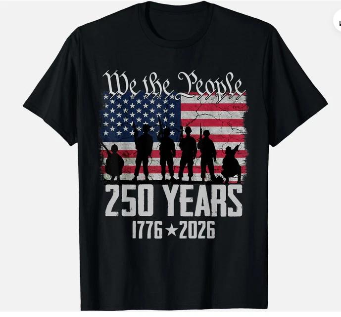 Flag Vintage 250 Years American 1776 2026 250th Usa Birthday Tshirt S