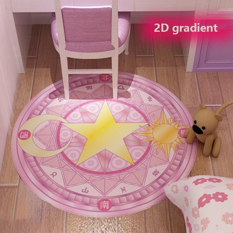 Pink beautiful girl carpet bedroom princess room computer chair floor mat furniture decoration door mat non-slip floor mat 60cm