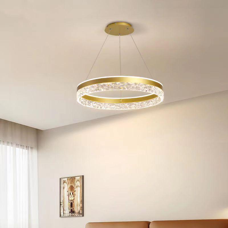 Nordic Modern Minimalist Ring Chandelier for Dining and Living Spaces