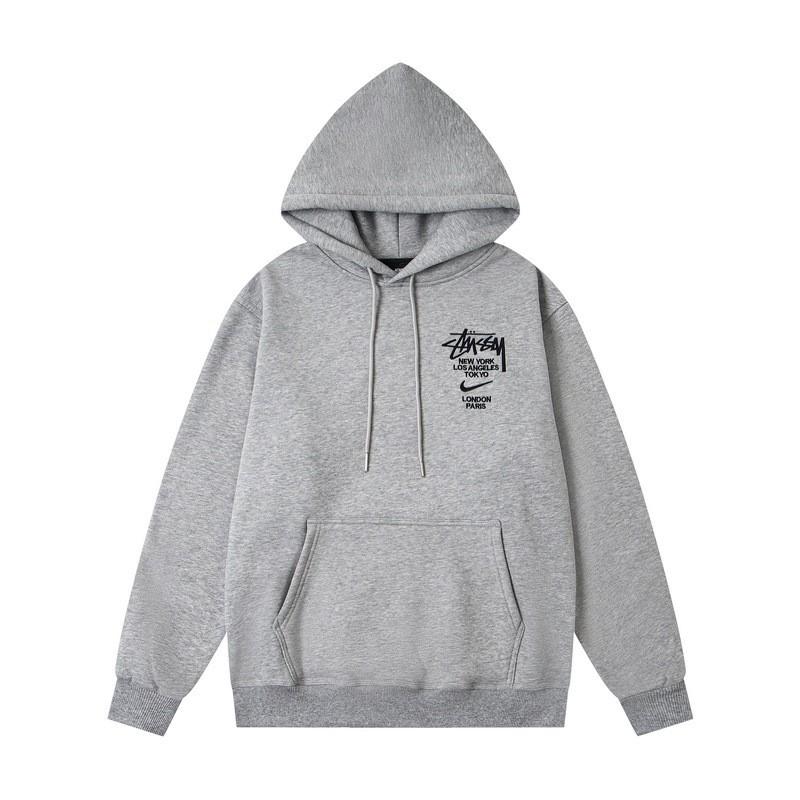 Unisex Oversized Cotton Hoodie With Minimalist Letter Embroidery Streetwear Casual Pullover Fall