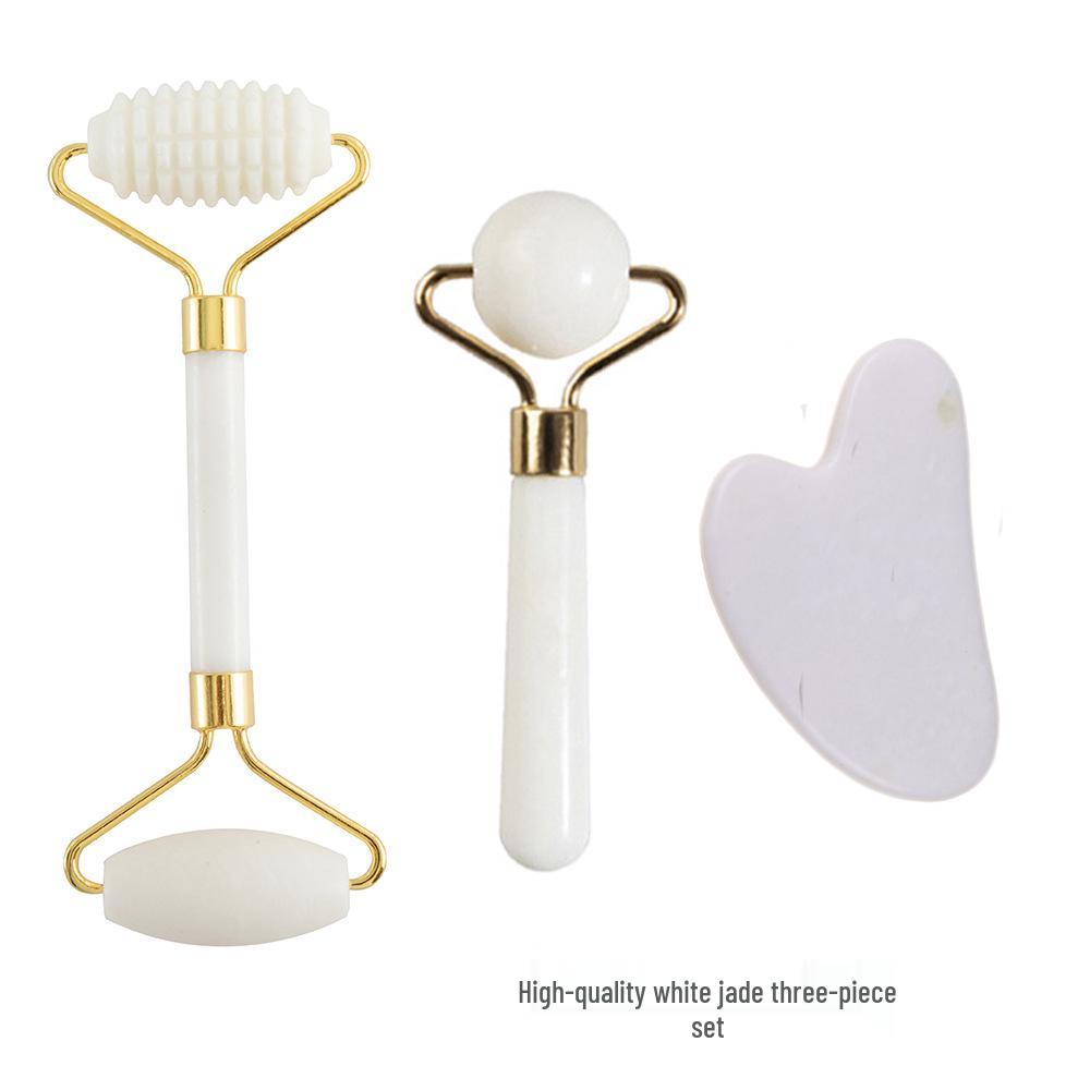 Jade Roller & Gua Sha Facial Massage Three-Piece Set