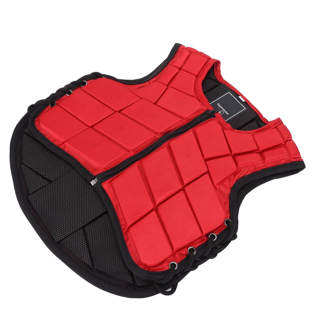 Gilet Equitazione Bambini Imbottito in Schiuma Sicurezza Protezione Equitazione Protezione Corpo RossoCM