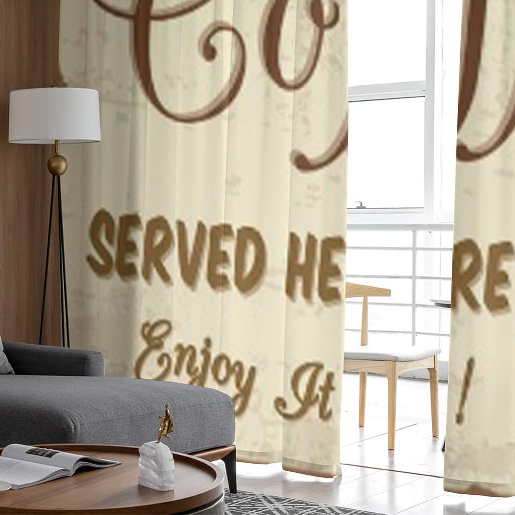 Retro Vintage Coffee Tulle Sheer Window Curtains For Living Room The Bedroom Modern Chiffon Voile Organza Curtains Decor Drapes