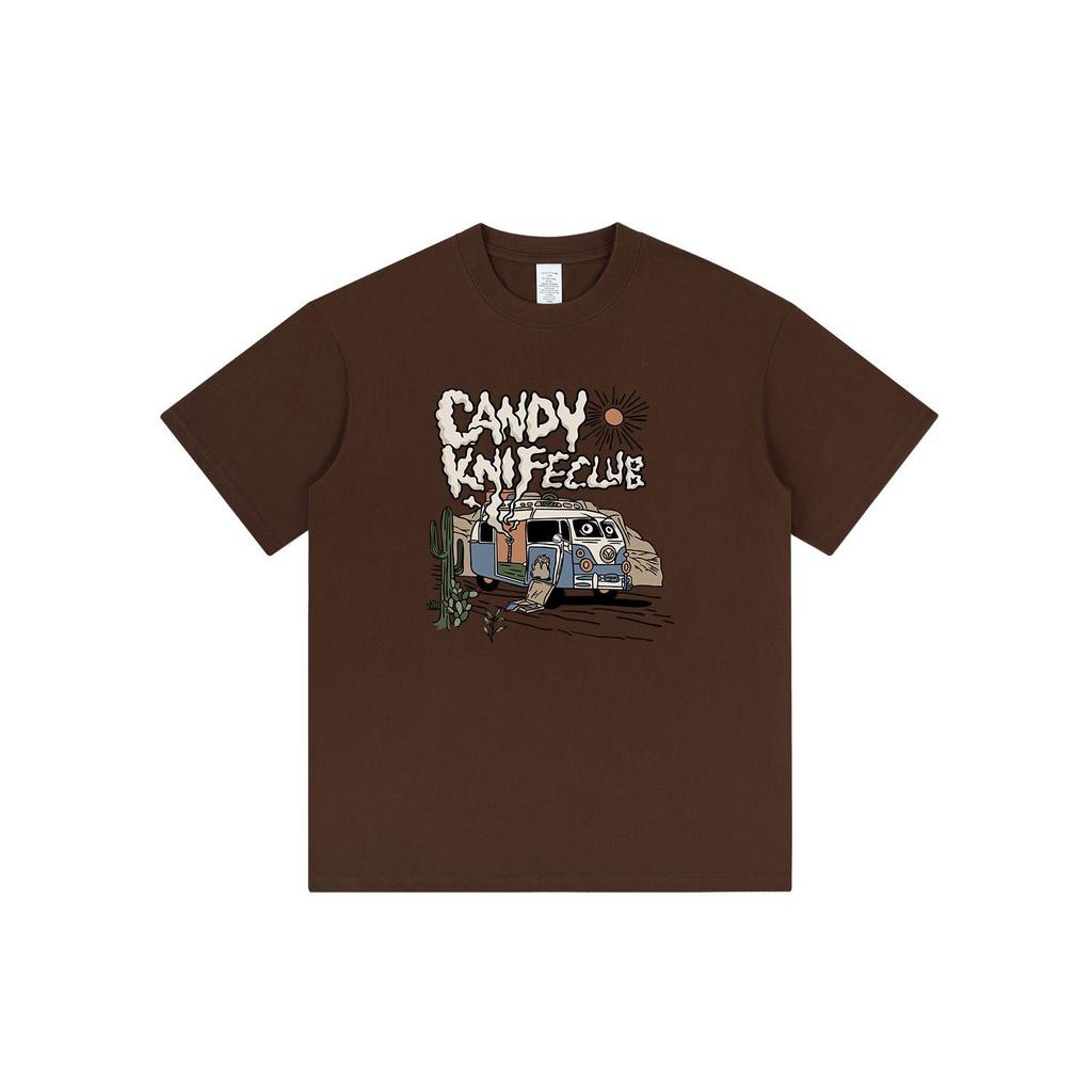 Unisex Retro Fun Print Loose Cotton T-Shirt - Trendy Chic Casual Half Sleeve