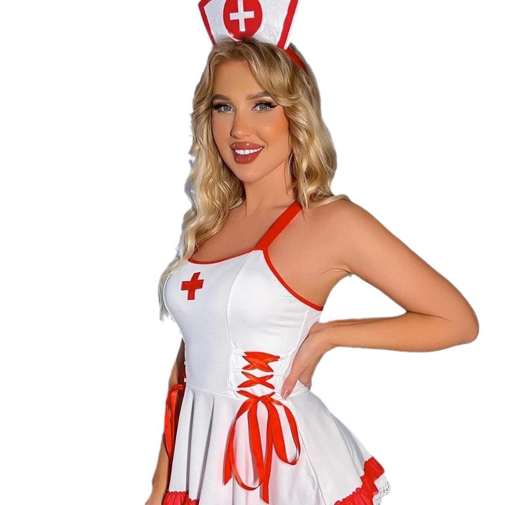 Adult Lingerie Halloween Nurse Costume - European & American Style T963