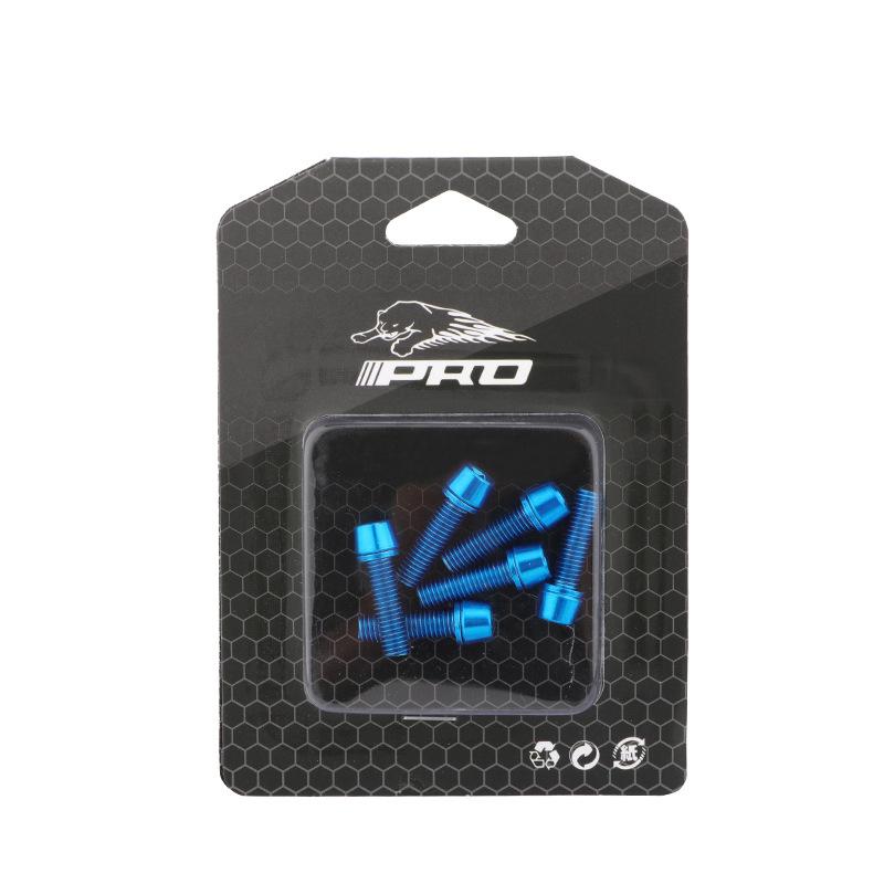 IIIPRO Mountain Bike Stem Screw MTB Aluminum Screws Bolts for Bicycle Power M5*18MM With Washer Handlebar Bolt Cycling