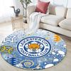 Leicester City Football Club,Round Area Rug,Carpet Rug for Living Room Bedroom Sofa Playroom Decor,Non-slip Floor Mat
