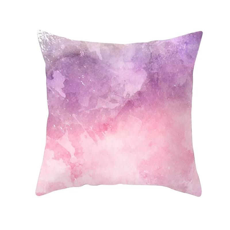 Home Decor Colorful Abstract Watercolor Pattern Pillow Covers Pattern Cushion Cover Suitable For Sofa Bedroom Car Pillow Cover