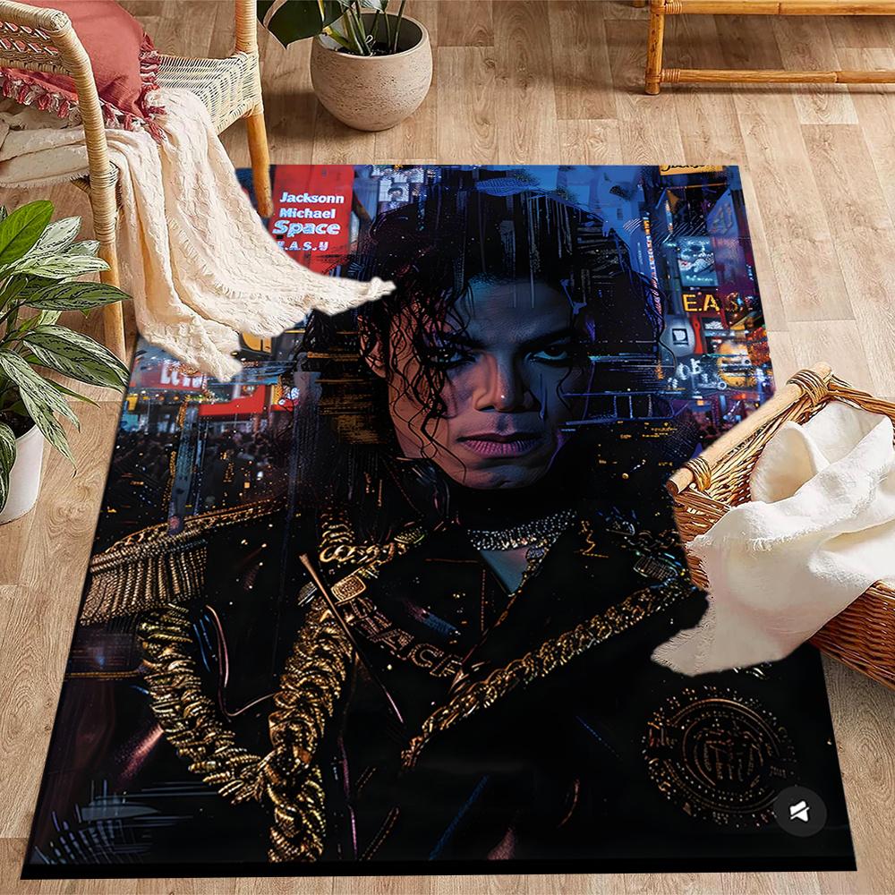 Jacksonn Michael Space Lasu Themed Floor Mat Nonslip Mat Decorative For Living Room Game Room Doormat Machine Washable Vintage Decorative