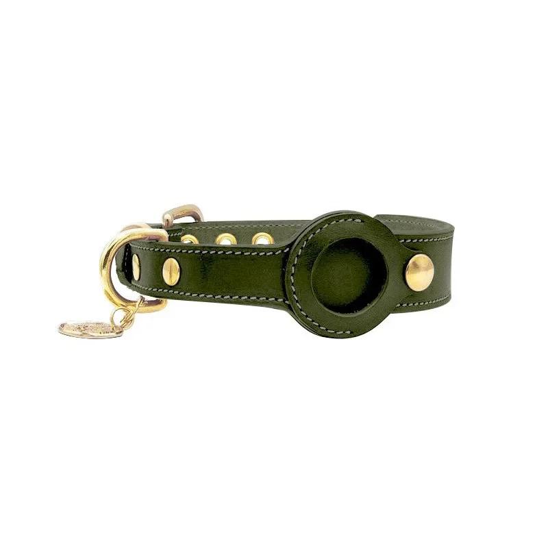 

Genuine Leather Airtags Collar Puppy Medium Dogs Anti-lost Pet Collar For Apple Airtags Holder Pet Supplies Adjustable Necklace S