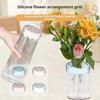 Silicone Grid Insert Flexible Floral Stem Holder For Floral Arrangements And Makeup Brush Storage