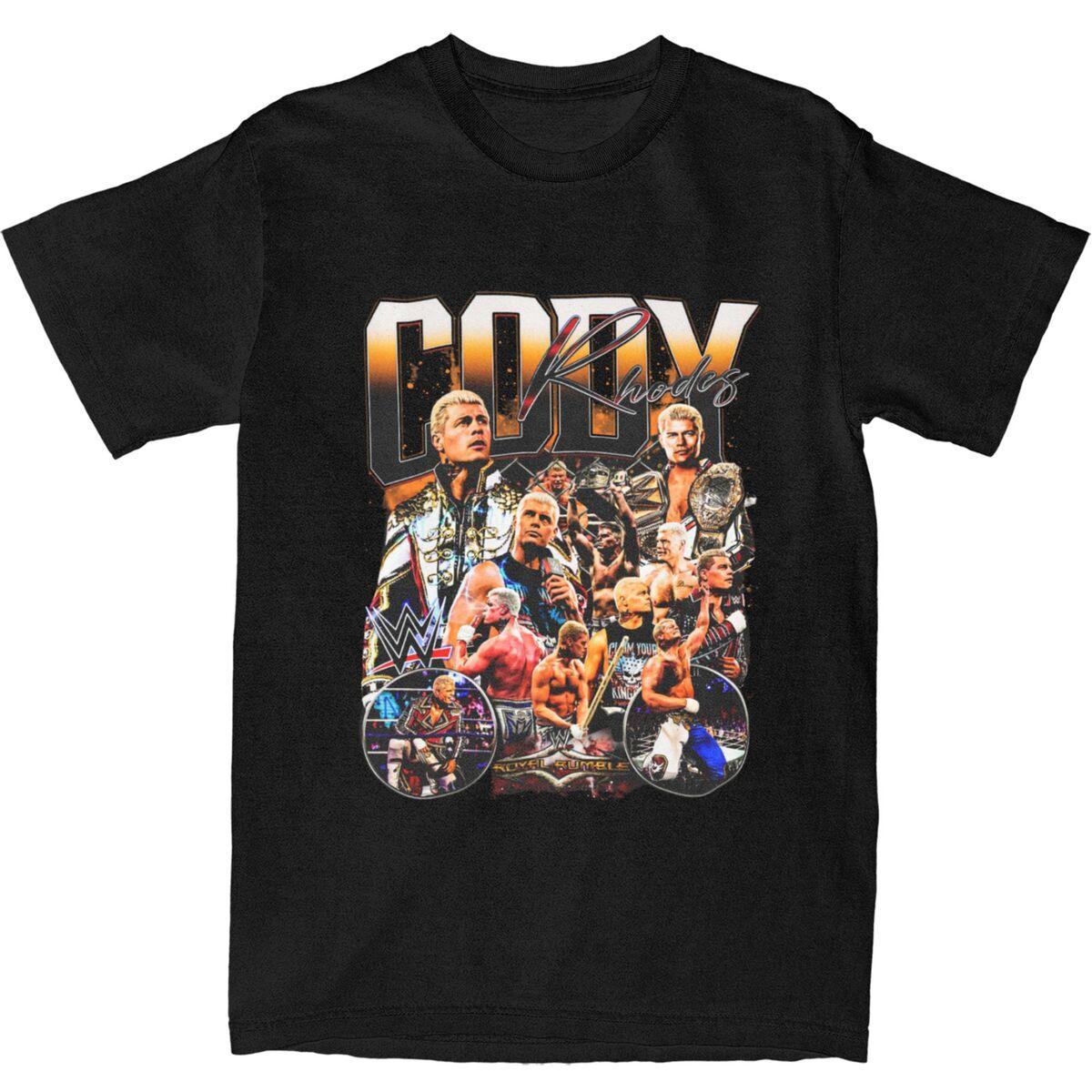 

Bootleg Style Cody Rhodes Wrestling Shirt Apparel for Men Women Cotton American Nightmare Finished Story Streetwear Unisex Tops 4XL