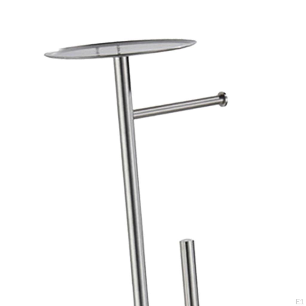 Free Standing Toilet Paper Holder Organization with Shelf Storage for Washroom Farmhouse Bathroom