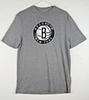 Größe M - Brooklyn Nets Distressed Logo Grafik 100% Baumwolle T-Shirt Herren T-Shirts Top Grau NBA