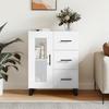 vidaXL Sideboard High Gloss White 69.5x34x90 Cm Wood-based Panel