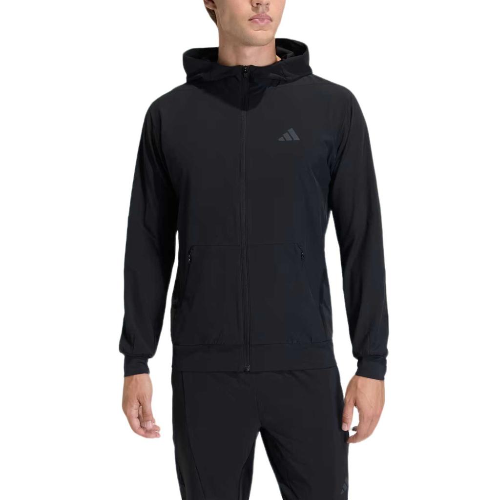 adidas Hanorac cu fermoar complet D4T ClimaCool, elimină transpirația, uscare rapidă, pentru bărbați, hanorace KA4821