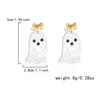 Halloween Cute Ghost Cartoon Ghost Earrings Stud for Women Long Tassel Earrings Festival Party Accessories Jewelry Gift
