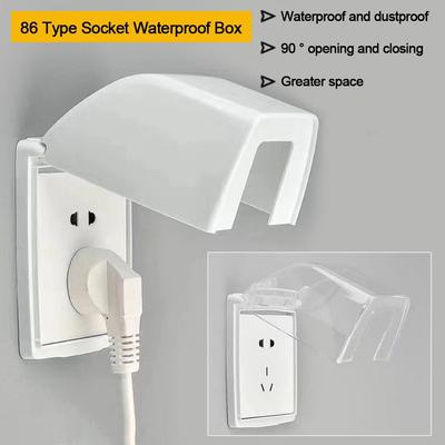 Power Outlet Supplies Wall-mounted Switch Protective Cover Plastic 86 Type Waterproof Box Electric Plug Cover Bathroom