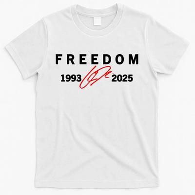 Freedom Charlie Kirk Red Signature 1993-2025 Tribute Faith Christian T-Shirt