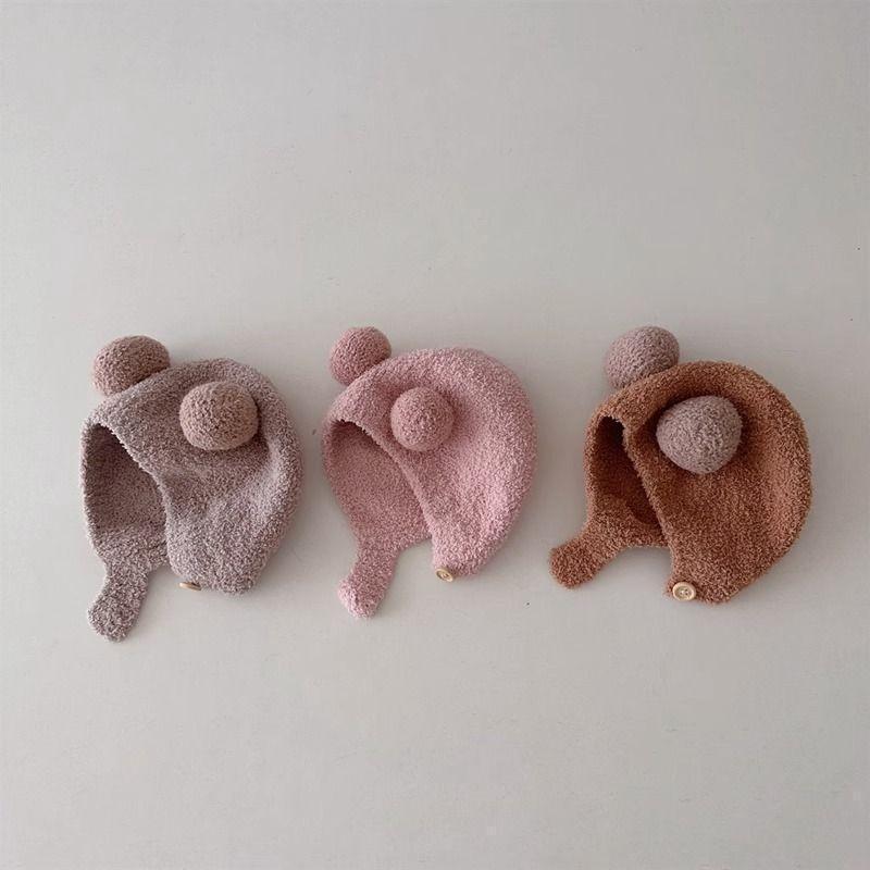 Autumn & Winter Knitted Fleece Baby Hat with Ear Protection for Boys & Girls