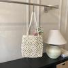 2026 New Bohemian Crochet Flower Retro Tote Bag Handmade Hollow Out Knitted Shoulder Bag Summer Beach Vacation Handbag for Women