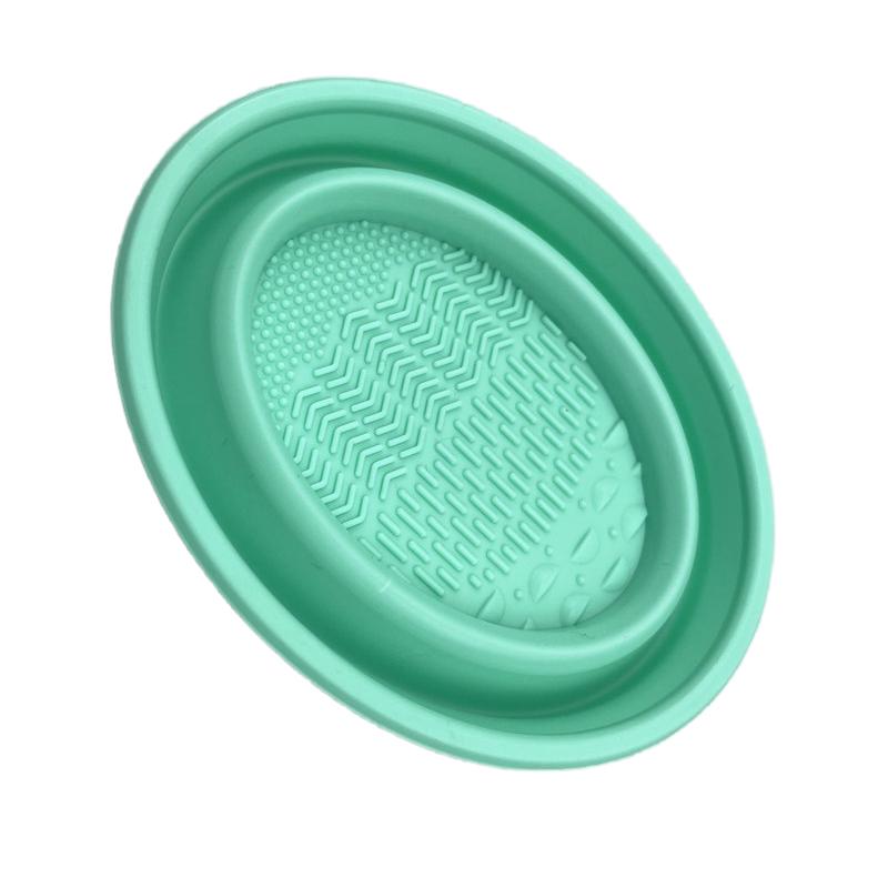 Soft Silicone Makeup Brush Cleaner Folding Powder Puff Cleaning Bowl Eyeshadow Brushes Wash Clean Mat Beauty Tools Scrubber Box
