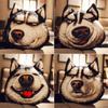 38CM Funny Husky Throw Pillow Plush Toy 3D Cute Dog Head Chair Cushion Doll To Friends Birthday Christmas Gift