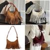 Modische Quaste Große Kapazität 2024 Neu Retro Beliebt Damen Einfach Einzelne Schulter Diagonale Schultertasche