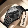 POEDAGAR Watch for Men Waterproof Luxury Week Calendar Wristwatch Quartz Stainless Steel Fashion Watches Male