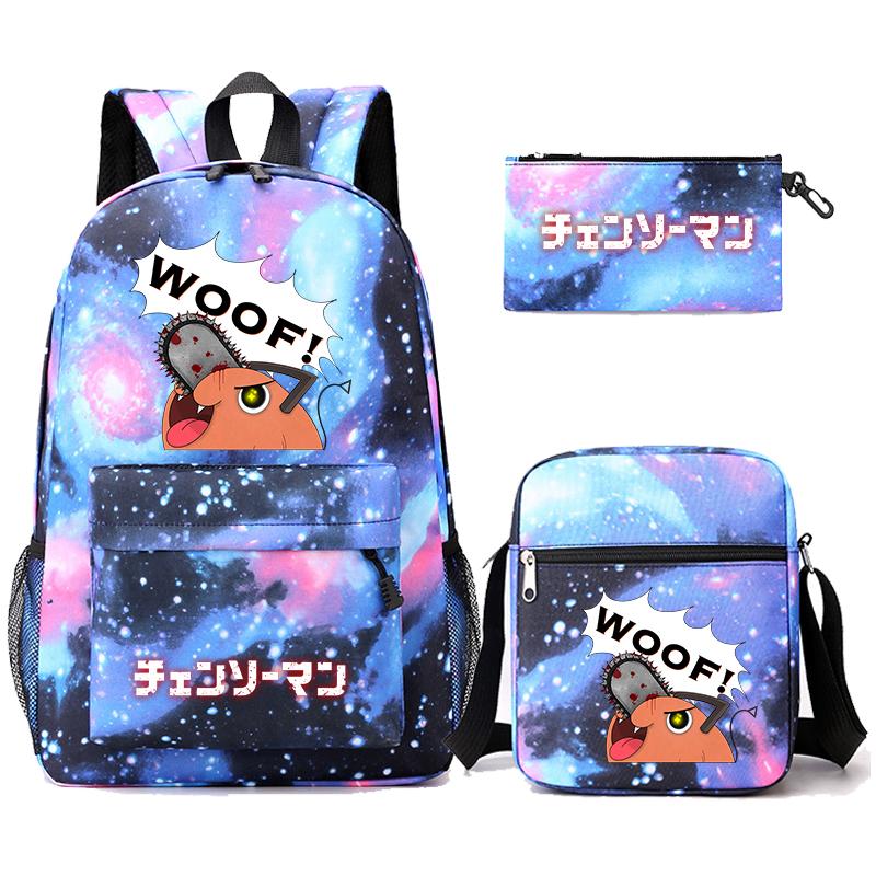 3 Teile/satz Anime Gedruckt Rucksack Sharingan Jugendliche Große Kapazität Cartoon Student Schul Mädchen Zurück Zu Schule Tasche
