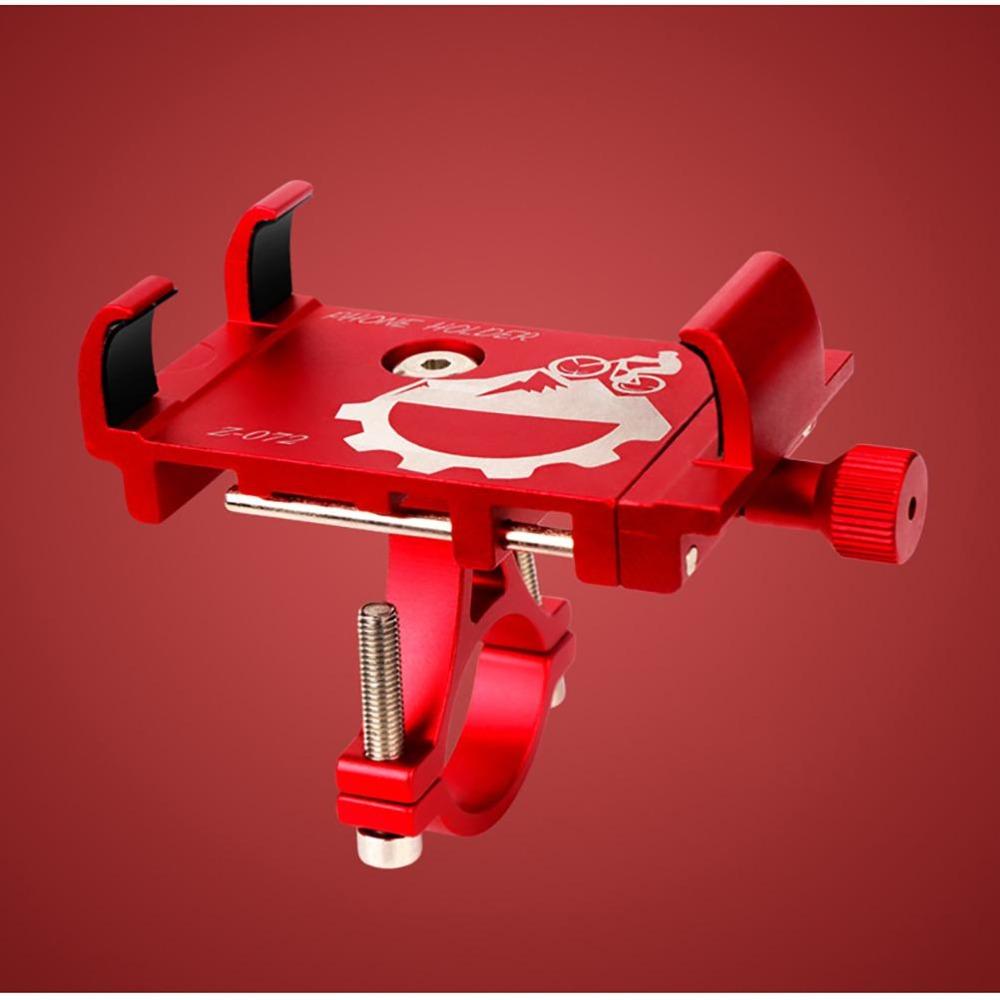 Red Bike Phone Mount Aluminum Alloy Motorcycle Phone Holder Bike Handlebar Phone Holder  Bicycle