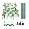 A-shape Garden Climbing Frame Foldable Cucumber Trellis Triangular Vegetable Frame Plastic Coated Steel Frame For Green Beans