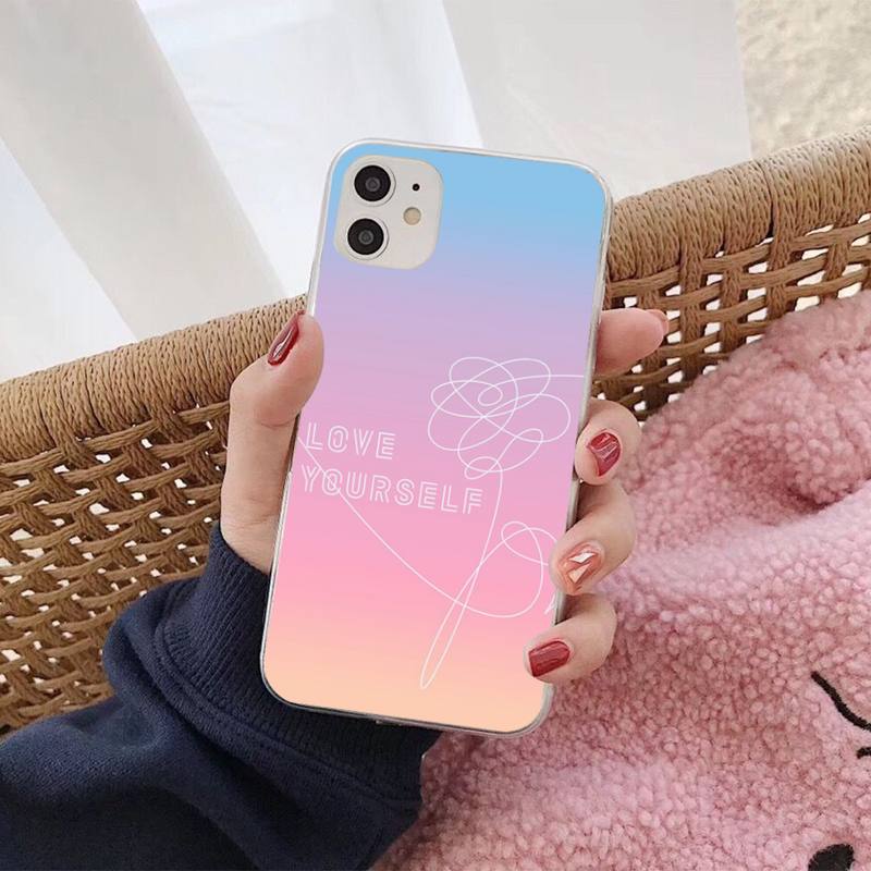Cute Love Yourself Phone Case for iPhone 11 12 13 Mini Pro XS MAX 8 7 6 6S Plus X 5S SE 2020 XR Cover