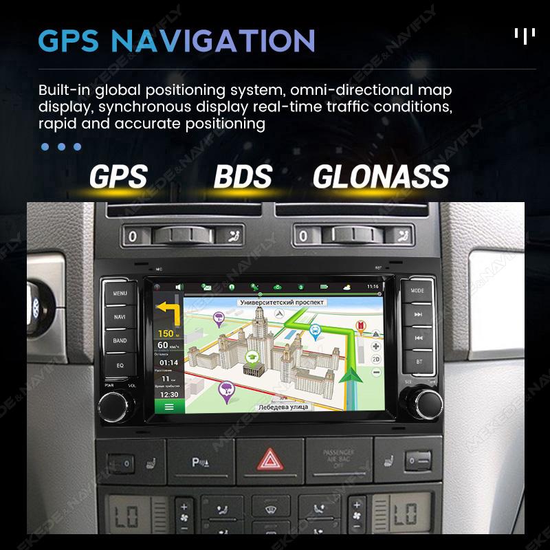 Navifly 7-inch Android Auto Carplay All-in-one pentru Volkswagen VW Touareg Multivan T5 Transporte 2004-2011 Radio auto 2 Din GPS BT
