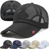 New Style Unisex Long-Brim Mesh Baseball Cap Breathable Sun Protection Trucker Hats For Men Female Outdoor Hiking Sports Caps