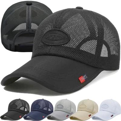 Neuer Stil Unisex Baseballkappe mit langem Schirm und Netz atmungsaktiv Sonnenschutz Trucker Hüte für Männer Frauen Outdoor Wandern Sportkappen