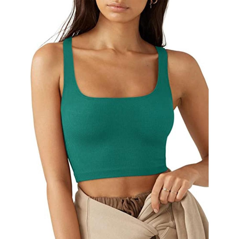 Women's Solid Color Fashion Trend Sexy Threaded Short Vest