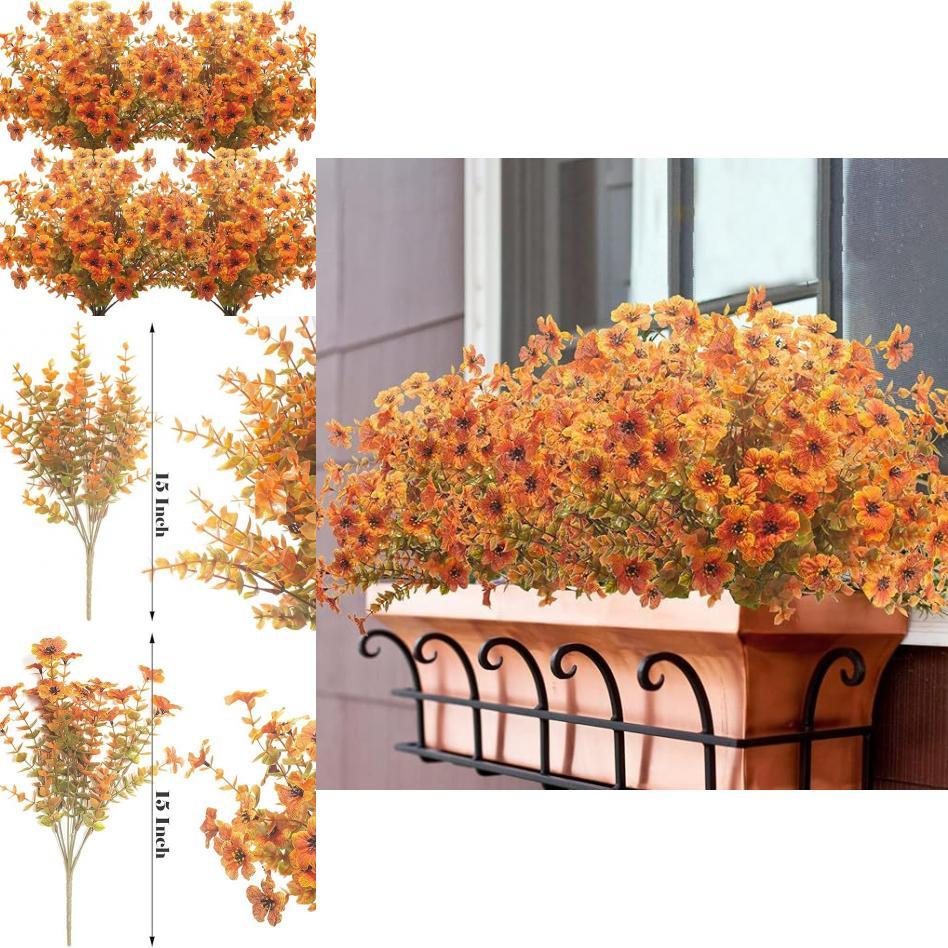 Artificial Autumn Flowers Silk Plant Fall Decor For Thanksgiving And Halloween Celebrations