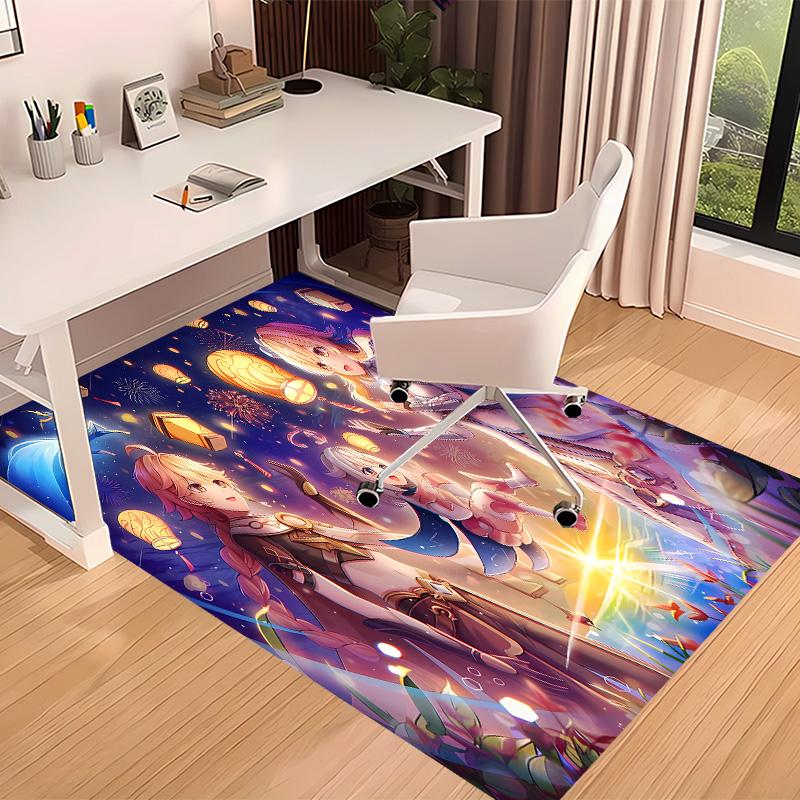 Genshin Impact characters9 Printed Absorbent Washable Carpet, Non-Slip Bathroom Mats, Kitchen Rugs, Yoga Mat,Living Room Entrance, Camping Picnic Rugs