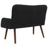 2 Seater Sofa in Black 115 x 61 x 87 cm Velvet (V)