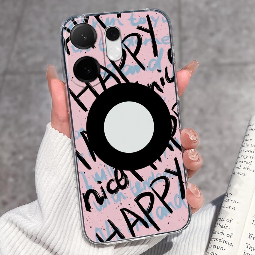 For Vivo V60 V50 V40 Lite V40e V30e V20 Pro SE Phone Case Beautiful Mountain Range Patterns Transparent TPU Anti Slip Soft Back Covers For Vivo Casing