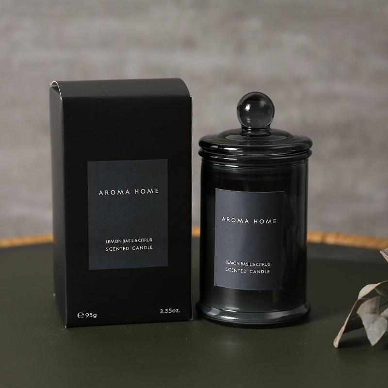 

Ins Style Vintage Glass Jar Ароматическая свеча Эфирные масла Свеча из соевого воска Ароматерапия Украшение для дома Подарок на день рождения, Рождество