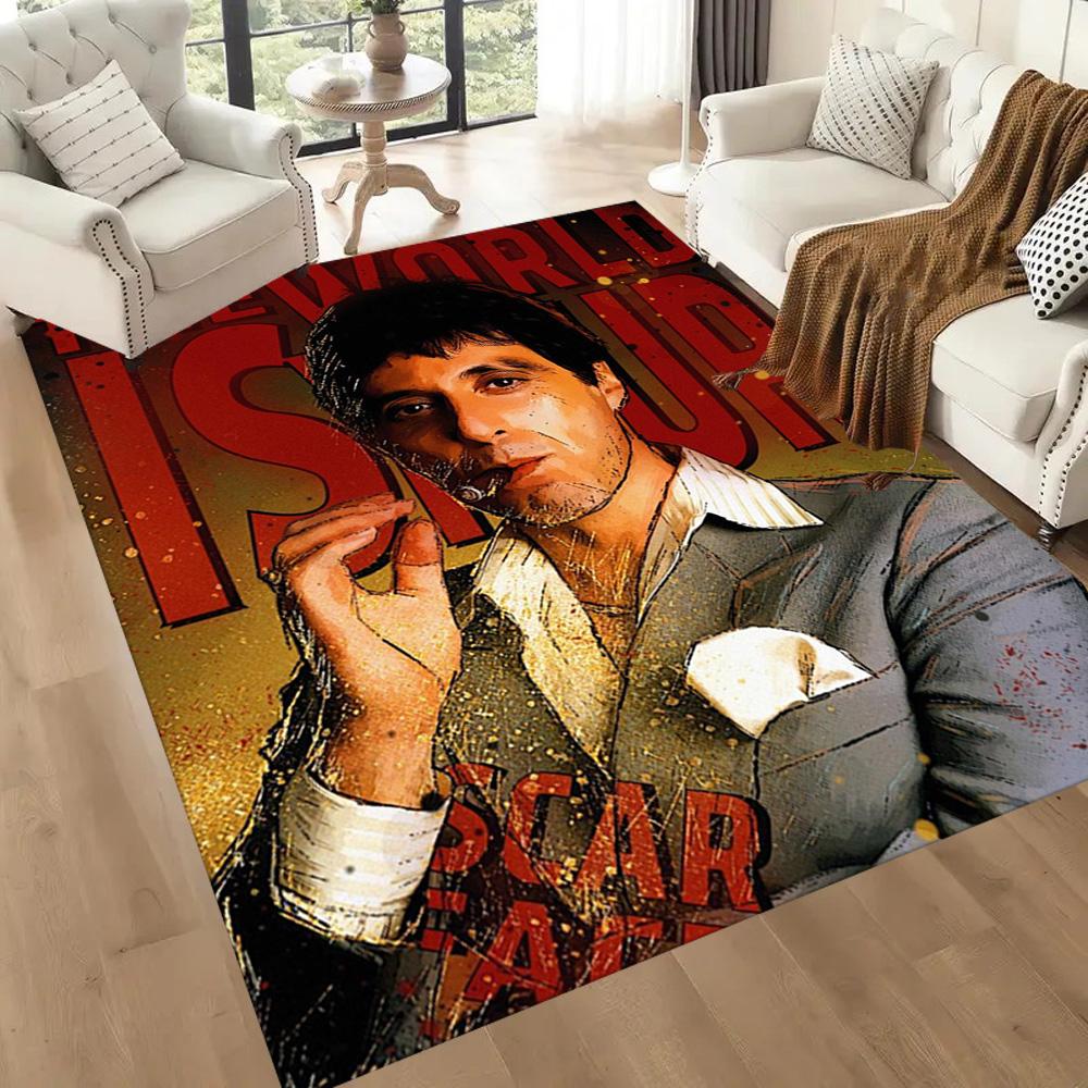 Scarface Style Square rugs are a great choice for living rooms, bedrooms, home décor, and as gifts.
