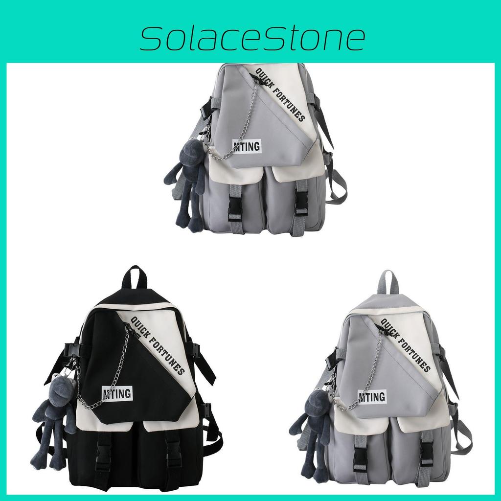 Girls School Backpack With Geometric Design And Nylon Fabric For Daily Use And Campus