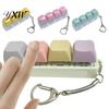 Klickender Stressabbau Mechanische Tastatur Fidget Schlüsselanhänger Angstlinderung Tragbar Reise Leiser Klicker Kinder Erwachsene 4 Tasten Sensorische Tastenkappe Spielzeug Gadget