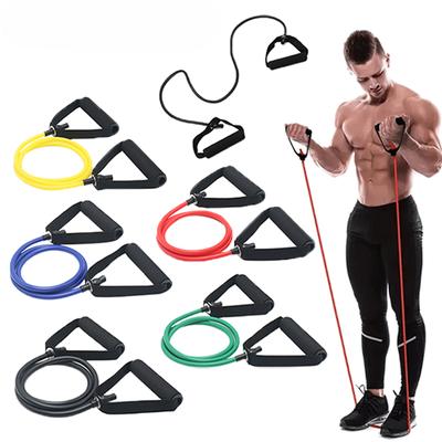 120 cm 5 Stufen Widerstand Yoga Zugseil Bänder Griffe Elastische Sport Bodybuild Home Workouts Muskeltraining Gummischlauchband