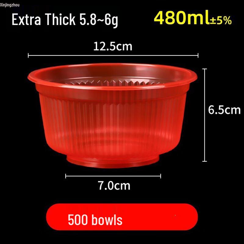 Disposable Red Plastic Picnic Bowls