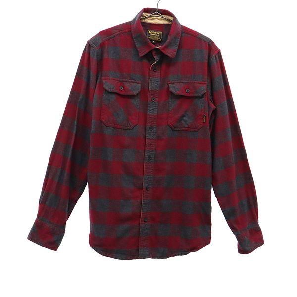 Burton Check Long Sleeve Shirt S Purple Men's Used
